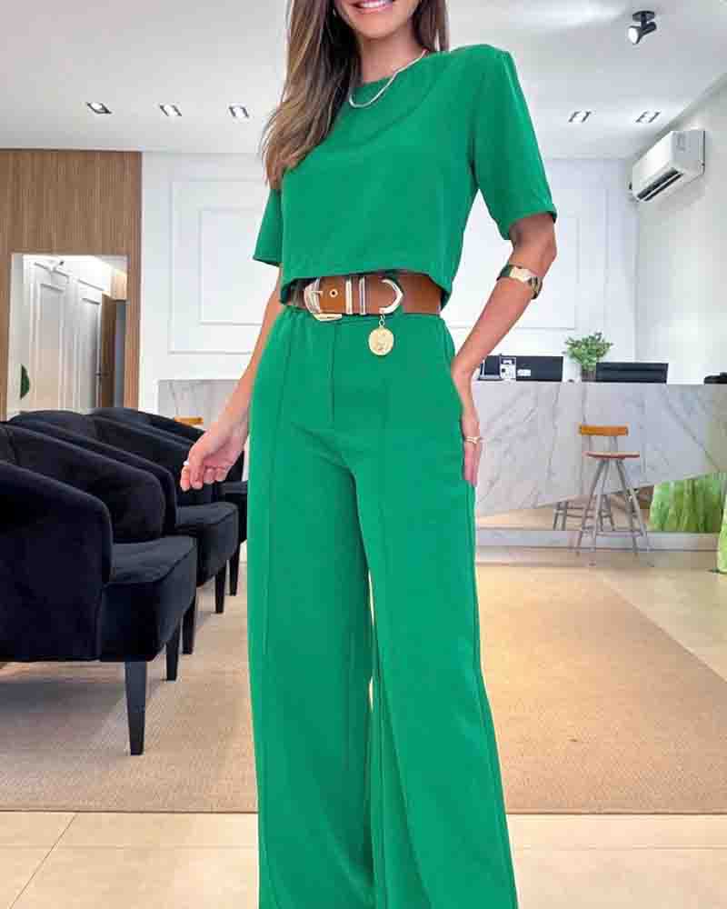 The Botanica Wide-Leg Pants Set