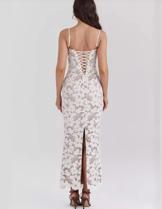 Women's White Strapless Sundress