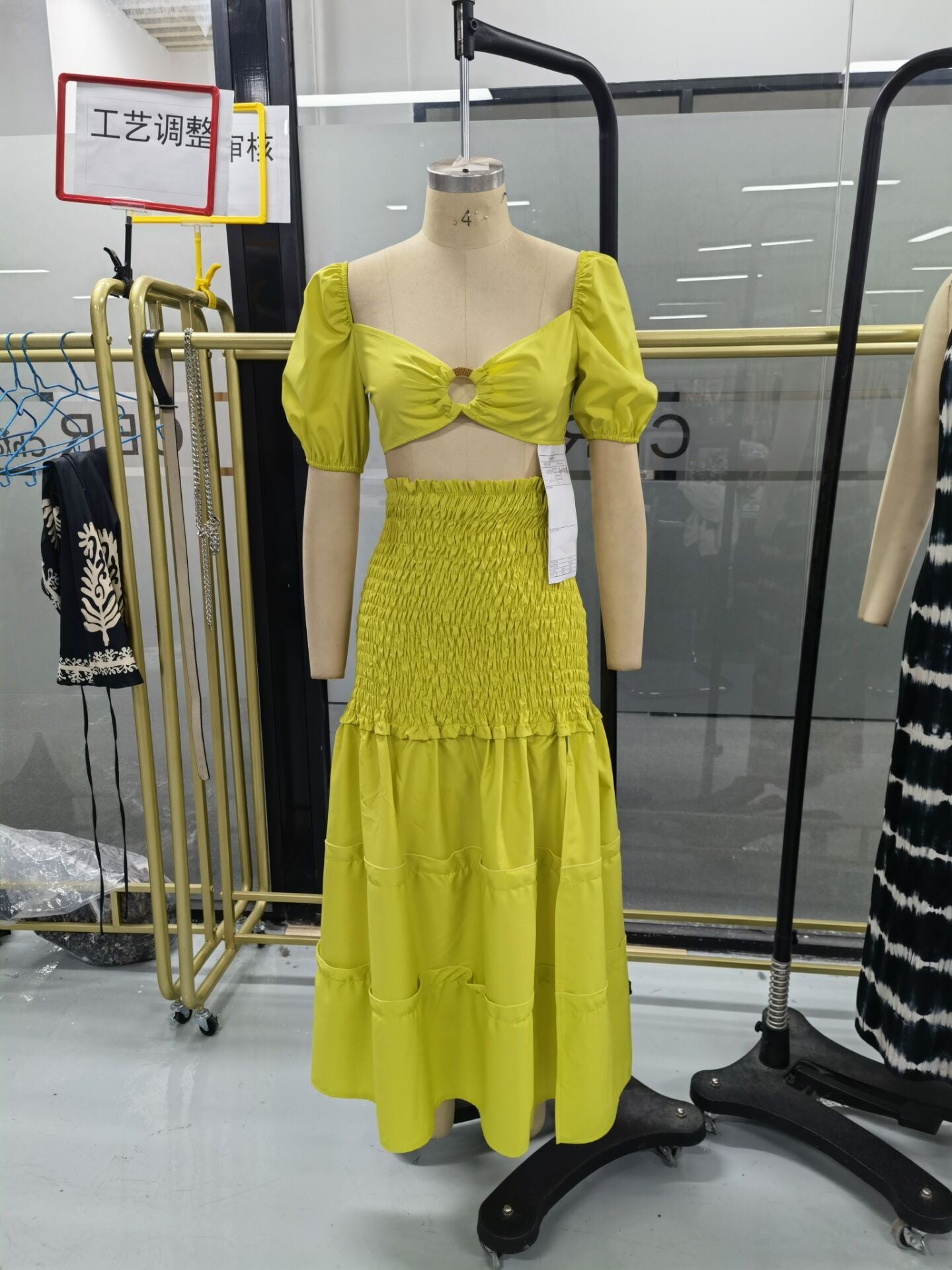 Blossom Crop Top & High Waist Skirt Set
